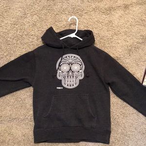 Glow-in-the-dark sugar skull hoodie